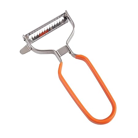 S/S JULIENNE 'Y' PEELER W/JAPANESE STEEL BLADE ORANGE