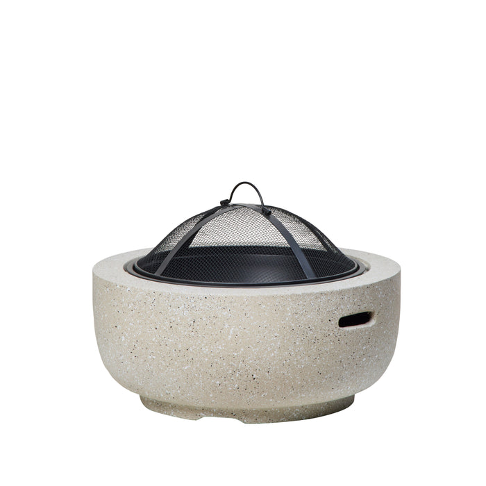 Rogue Nova Fire Pit with Cover Light Grey