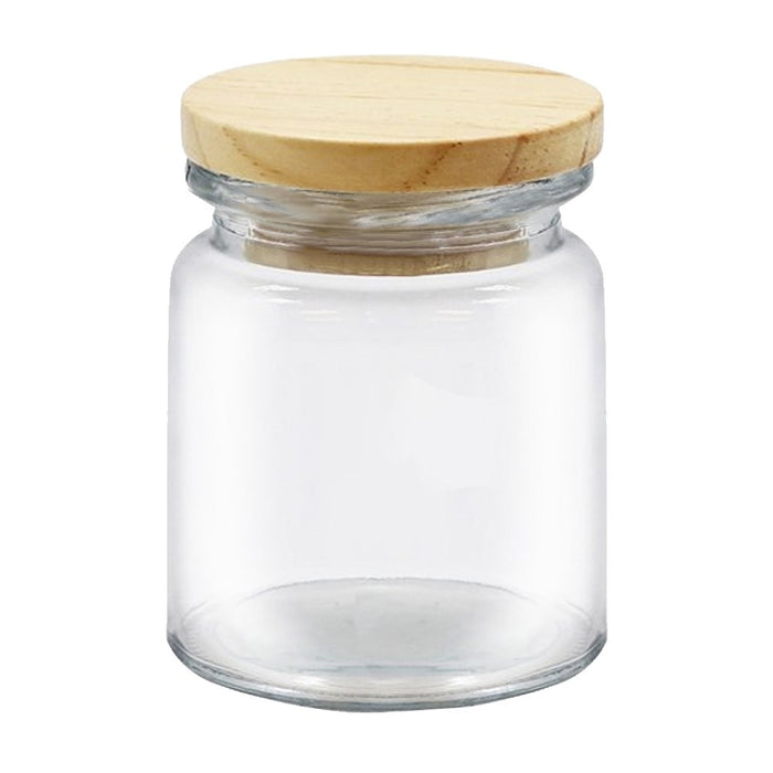 Lemon & Lime GLASS JAR WITH WOODEN LID 250ML 7.5X7.5X10CM