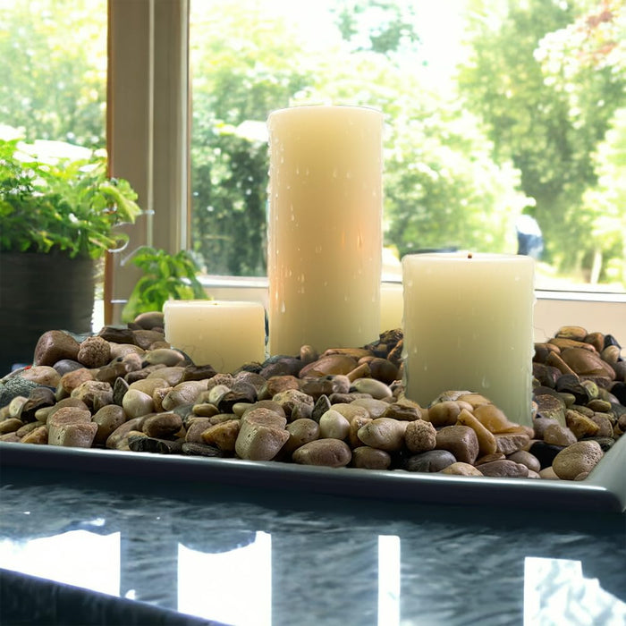 Garden Path Decorative Pebbles - Variety Packs for Landscaping and Gardening Black Pebbles White Pebbles