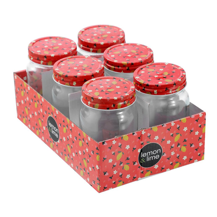 Lemon & Lime ROMA SHERBERT GARDEN DECO CONSERVE JAR 500ML 6PK