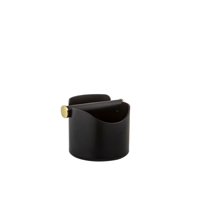 Leaf & Bean Knock Box Stainless Steel Black & Gold