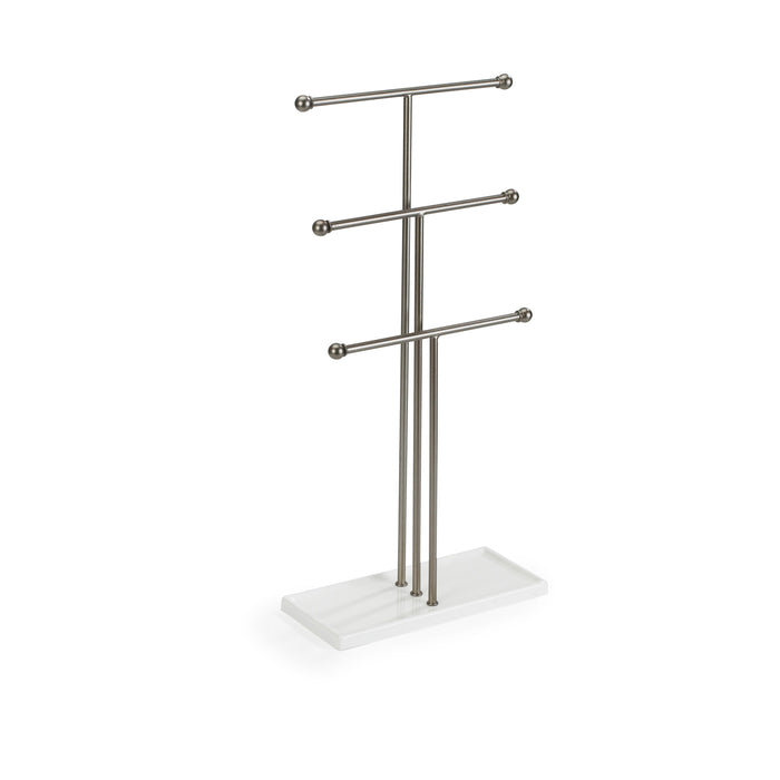 Umbra Trigem Jewellery Stand White & Nickel
