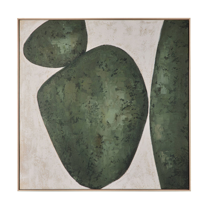 Grand Designs Verant Stones Wall Art Green & White