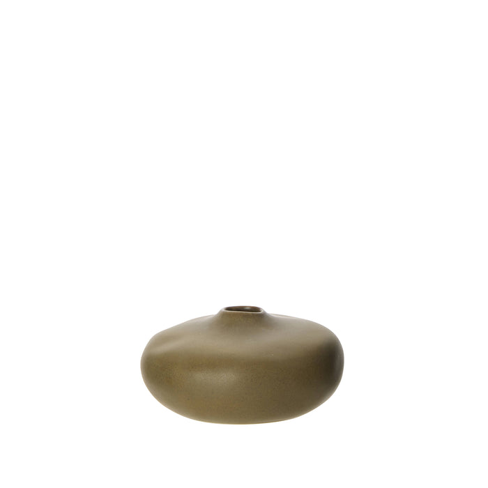 Amalfi Linden Pebble Vase Reactive Olive