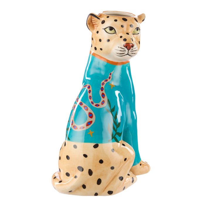 Emporium Pierson Leopard Planter Blue