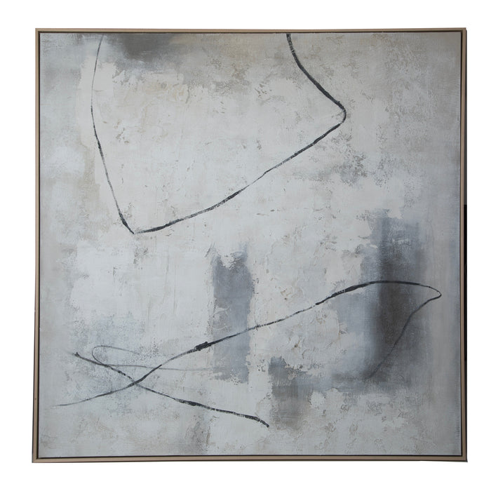 Grand Designs Morgan Hand Painted Wall Art White