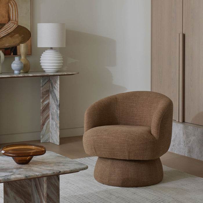 Amalfi Rune Swivel Armchair Camel