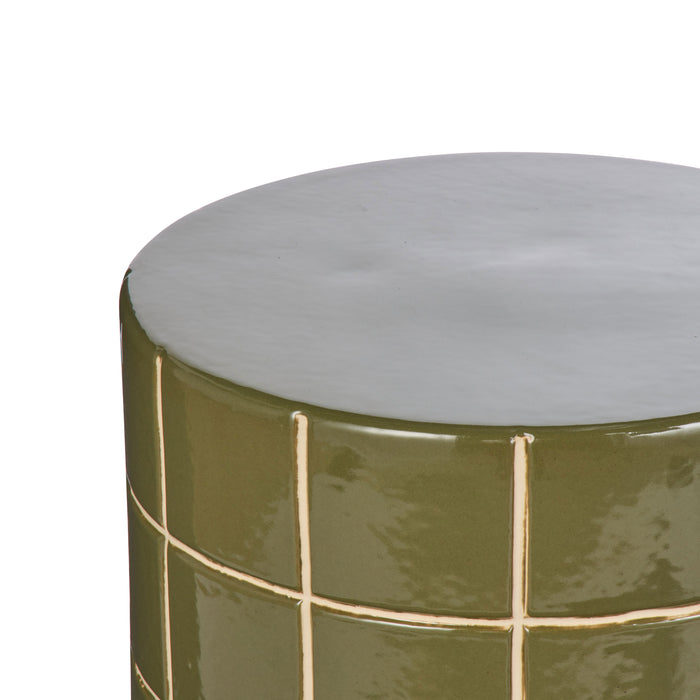 Amalfi Hugo Side Table Green & Off White