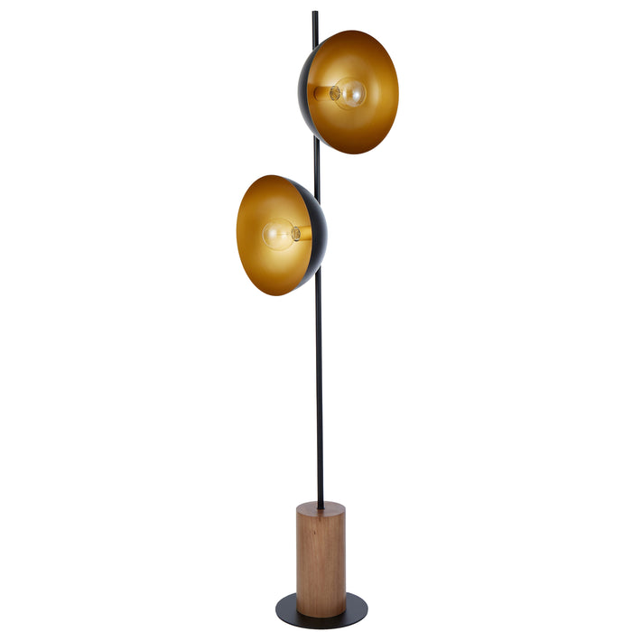 Grand Designs Spotlight Floor Lamp Black & Brass