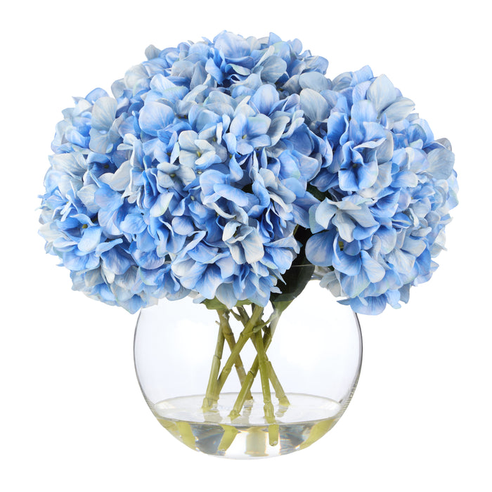 Rogue Hydrangea - Phoebe Sphere Vase Blue/Glass