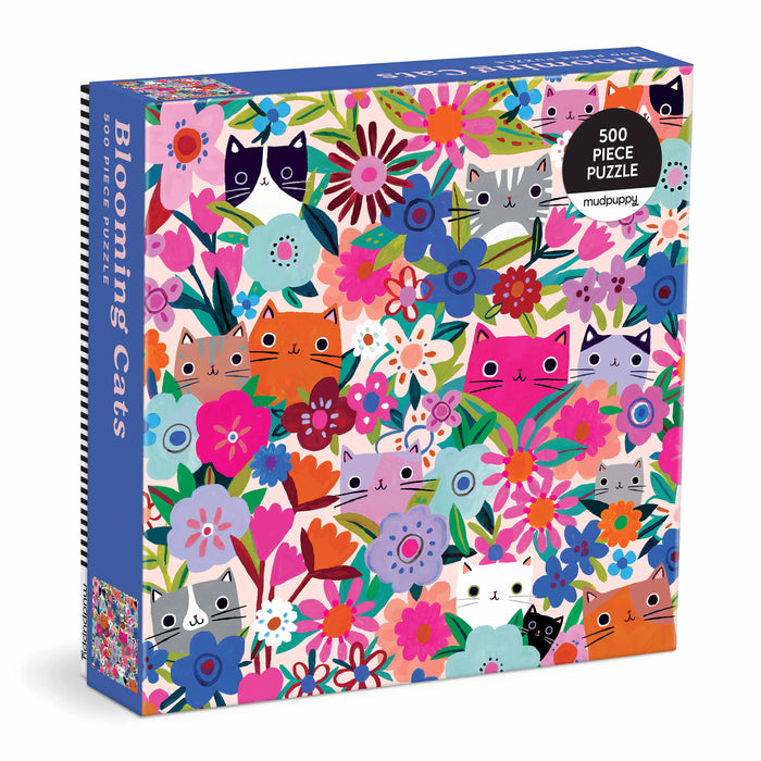 Mudpuppy Blooming Cats Family Puzzle - 500pcs Multi-Coloured