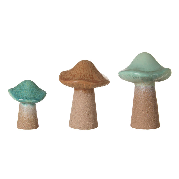 Amalfi Enoki Mushroom Sculpture 3pcs Set Multi-Coloured