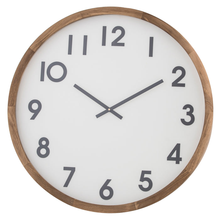 Amalfi Leonard Wall Clock Brown & White