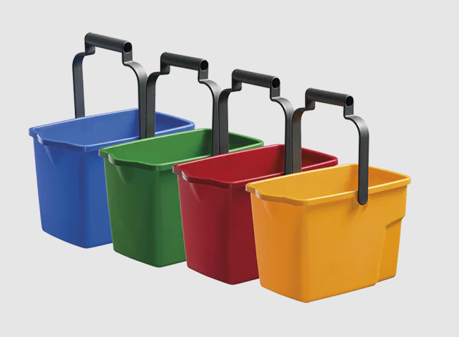 Oates - Gen Purpose Bucket 9L- Blue, Green, Red, Yellow