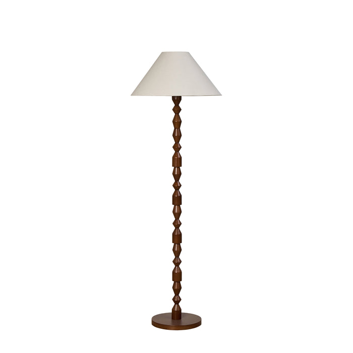 Amalfi Aspen Floor Lamp Brown & Ivory
