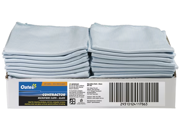 Oates MF-020B M/Fibre Cloth 40x40 (20pcs on Each Color) Blue , Green, Red, Glass