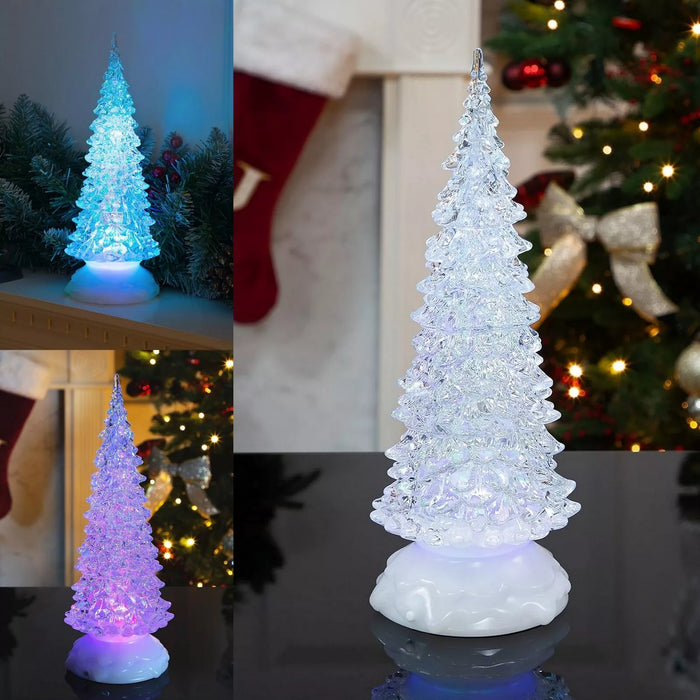 Water Glitter Tree 26Cm Col.Changing Colour Box 3-Aaa Not Included