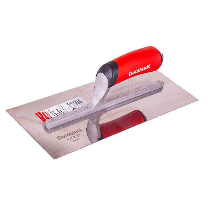 Goldblatt Pro Finishing Trowel Soft Handle - 20In.x4In., 18Inx4In, 16Inx4In, 14Inx4In, 12Inx4In