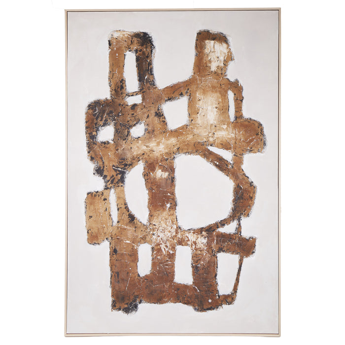 Grand Designs Lucca Hand Painted Wall Art Brown
