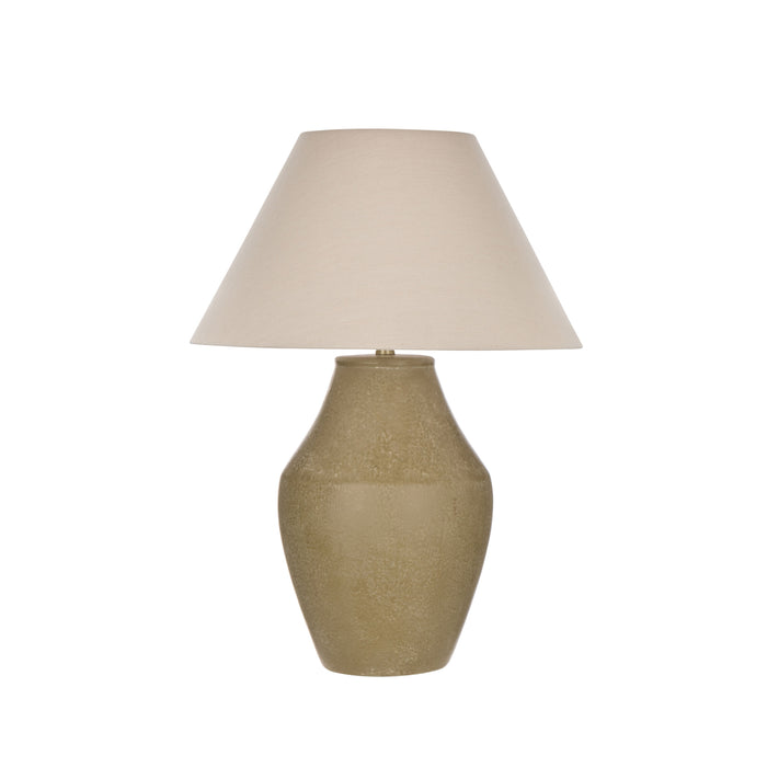 Grand Designs Taro Table Lamp Green & Natural
