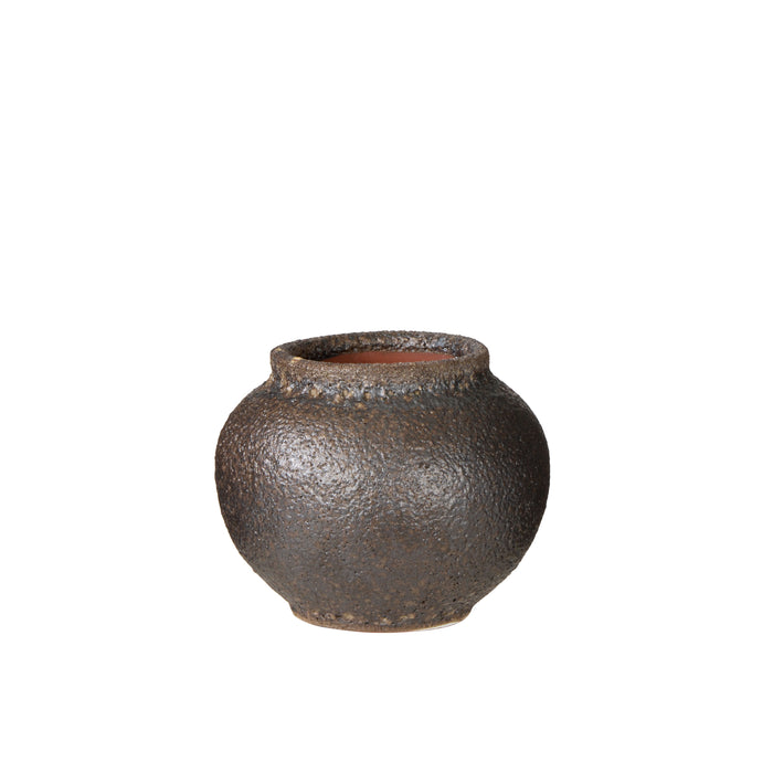 Amalfi Orin Vase Reactive Dark Brown