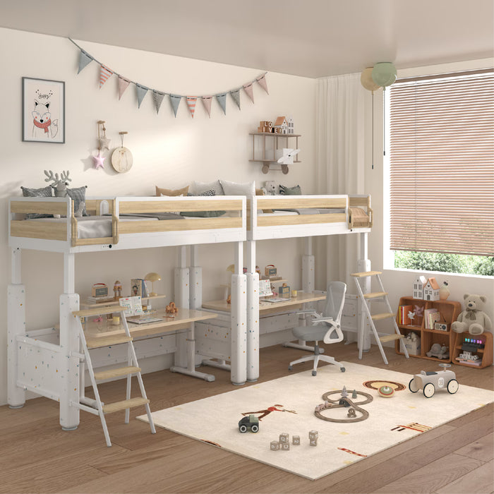 Flexispot Bunk Bed Adjustable Height Loft Bed - Modern Design & Versatile Functionality