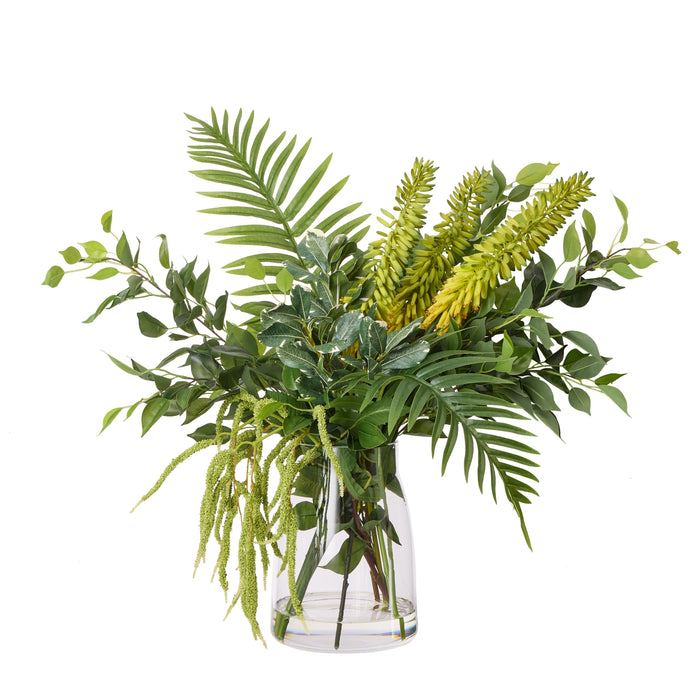 Rogue Torch Lily Ficus Mix - Stella Vase Green