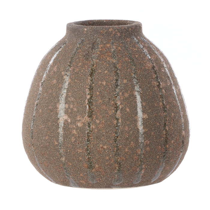 Amalfi Henry Ceramic Vase Small Dark Grey