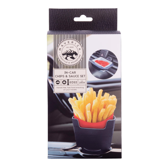 Maverick In-Car Chips and Sauce Set Black