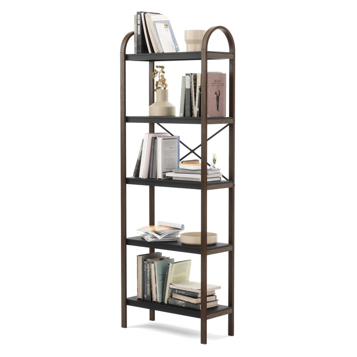 Umbra Bellwood Freestanding Shelf 5 Tier Black & Walnut