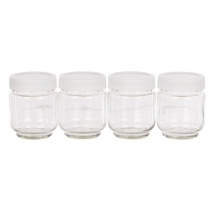 Davis & Waddell Multi Yoghurt Maker Jars 190ml 4pcs Set Clear