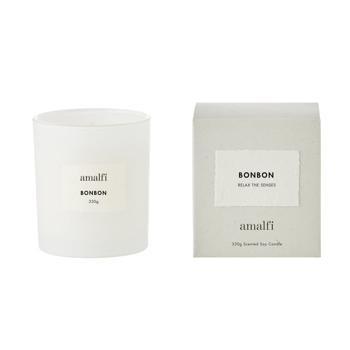 Amalfi Bonbon Scented Soy Wax Candle 330g White