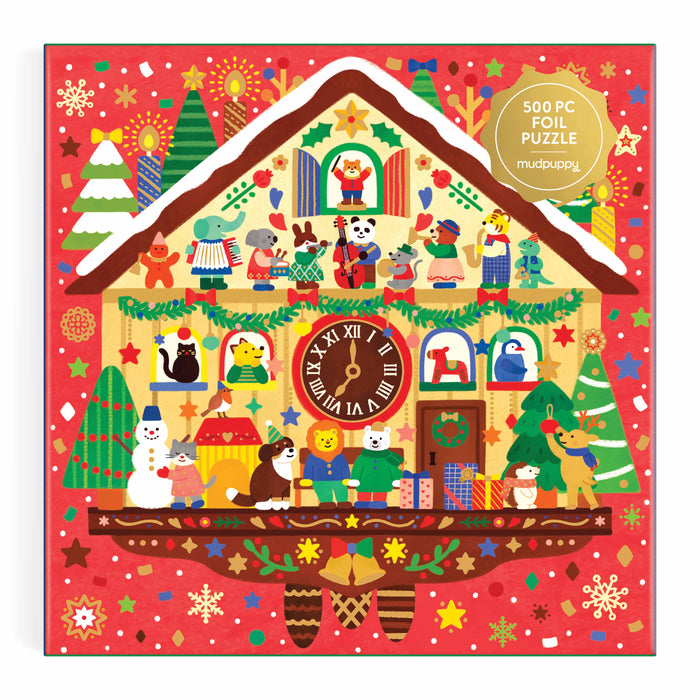 Mudpuppy Christmas Time Foil Puzzle - 500pcs Multi-Coloured