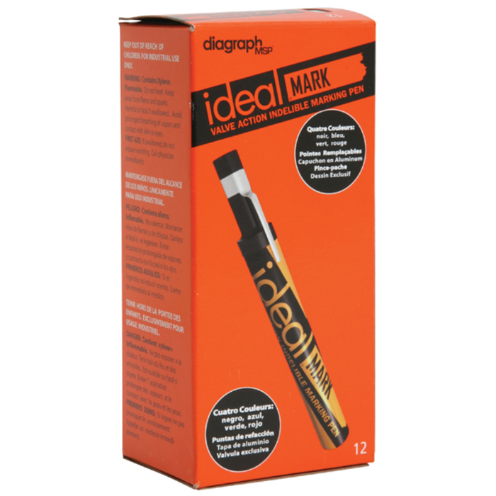 Dy-Mark Ideal Marker Black – Valve Action, Heavy Duty Permanent Marker