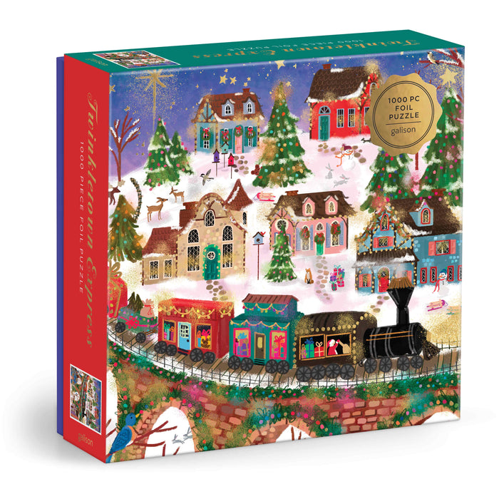 Galison Joy Laforme Twinkletown Express Foil Puzzle - 1000pc Multi-Coloured