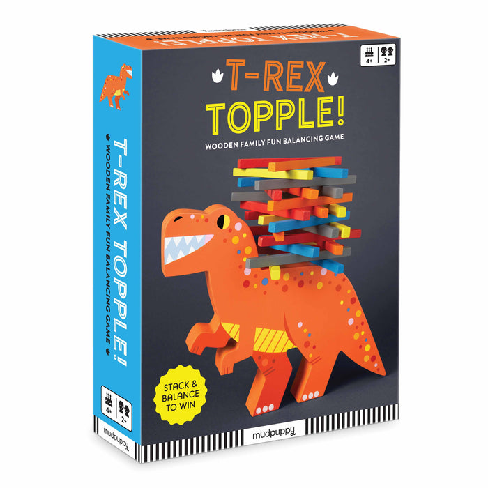 Mudpuppy T-Rex Topple! Balancing Game Multi-Coloured