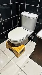 Premium Bamboo Toilet Stool – Foldable Toilet Step for Adults & Kids | Non-Slip, Ergonomic Bathroom Footstool for Improved Bowel Health & Posture | Eco-Friendly & Compact Design