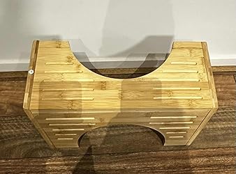 Premium Bamboo Toilet Stool – Foldable Toilet Step for Adults & Kids | Non-Slip, Ergonomic Bathroom Footstool for Improved Bowel Health & Posture | Eco-Friendly & Compact Design