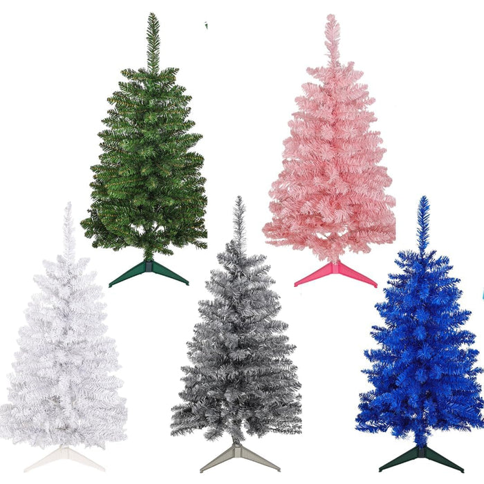 JPM Mini 3FT Artificial Christmas Tree for Tabletop, 50 LED Lights, 164 Branch Tips, Foldable Metal Base & Easy Assembly, Holiday Decor for Home, Office, Apartment