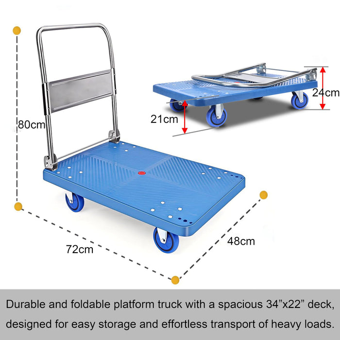 Socrates Building Supplies Platform Trolleys 45x65cm Flatbed castor wheels 300-350kg