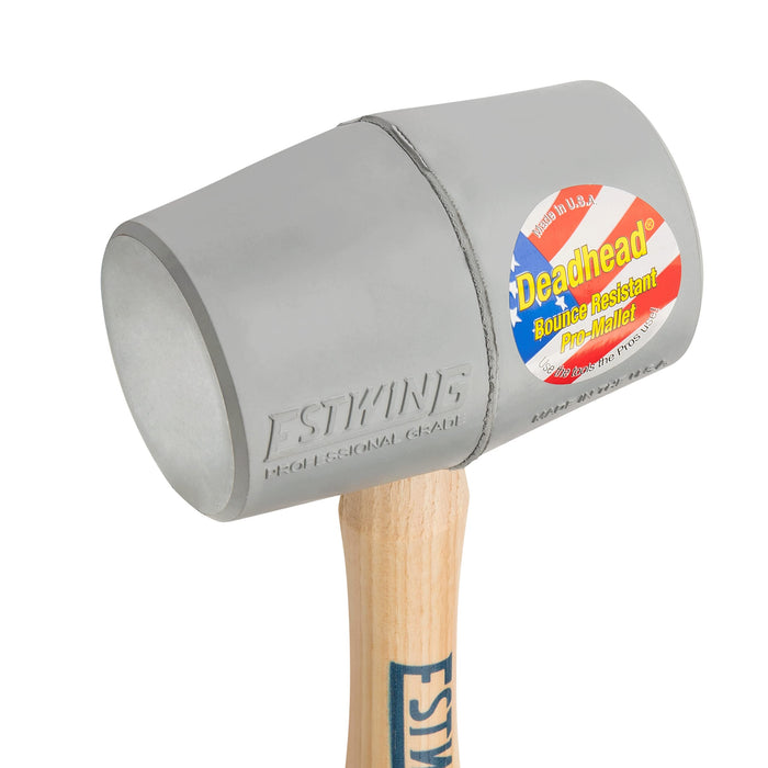 Estwing DH-12N 12 oz. No-Mar Deadhead Rubber Mallet, Wood Handle, Grey