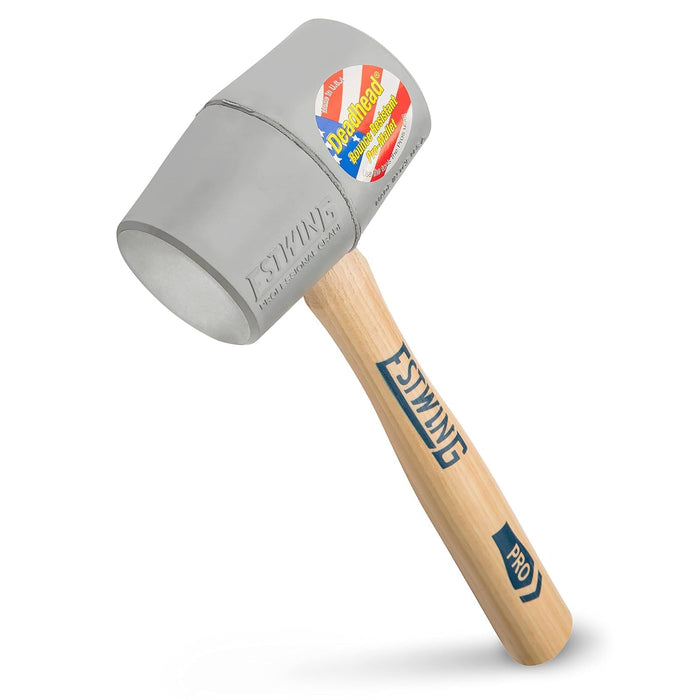 Estwing DH-12N 12 oz. No-Mar Deadhead Rubber Mallet, Wood Handle, Grey