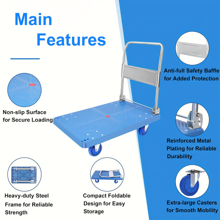 Socrates Building Supplies Platform Trolleys 45x65cm Flatbed castor wheels 300-350kg