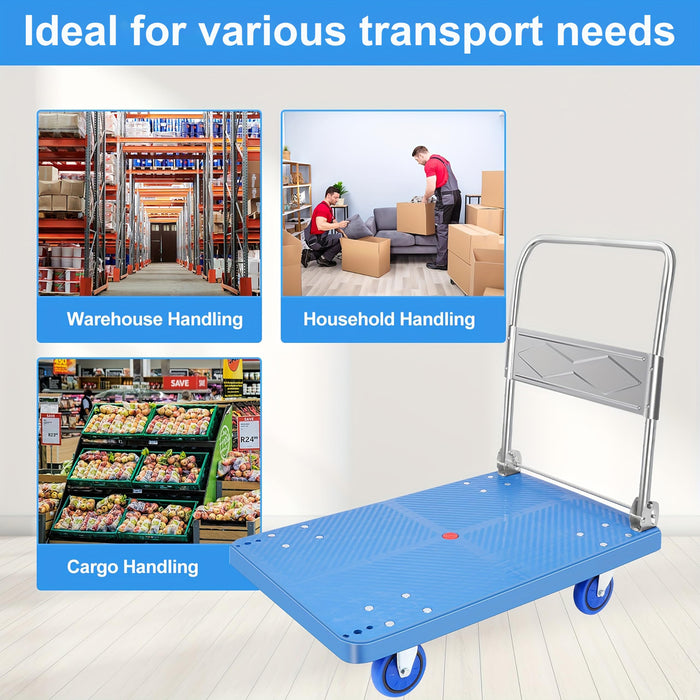 Socrates Building Supplies Platform Trolleys 45x65cm Flatbed castor wheels 300-350kg