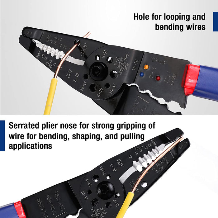 Workpro 200mm Long Nose Multi-Purpose Wire Stripper WP291003