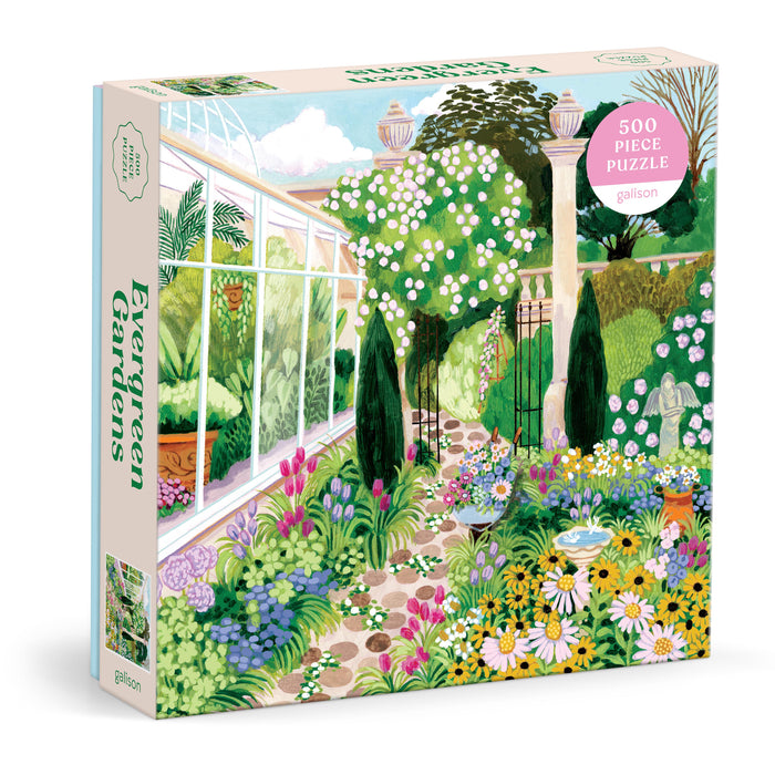 Galison Evergreen Gardens Puzzle - 500pc Multi-Coloured