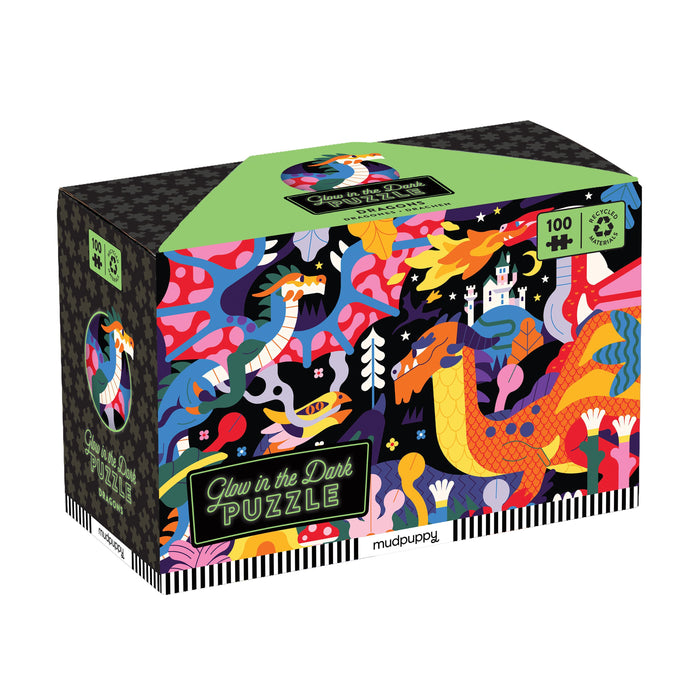 Mudpuppy Dragons Glow in the Dark Puzzle - 100pc Multi-Coloured