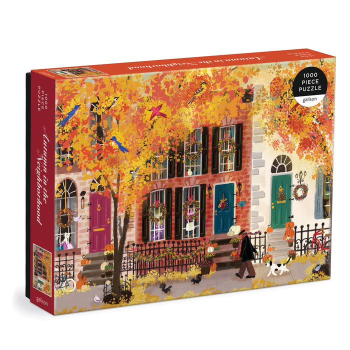 Galison Joy Laforme Autumn in the Neighborhood Puzzle 1000pcs Multi-Coloured