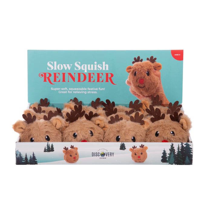 Discovery Zone Slow Squish Ball - Reindeer CDU 12pcs Brown